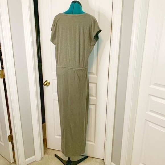 GAP Maxi V Neck Sleeveless Comfy Soft Drawstring Cotton Casual Summer Dress - Picture 8 of 11